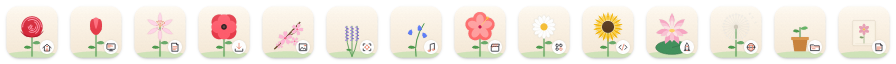 Bloom icons at 32 points