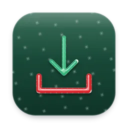 Candy Cane Downloads folder icon