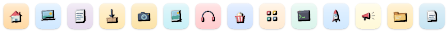 Clay icons at 16 points