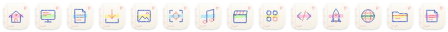 Doodle icons at 16 points