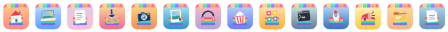 Fiesta icons at 16 points