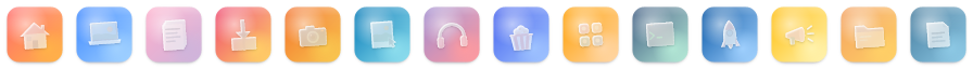 Glass icons at 32 points