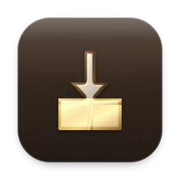 Gold Downloads folder icon