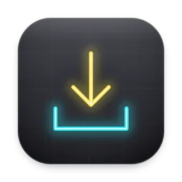 Neon Downloads folder icon