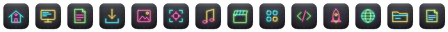 Neon icons at 16 points