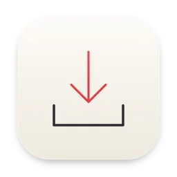 Outline Downloads folder icon