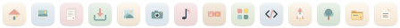 Paper icons at 16 points