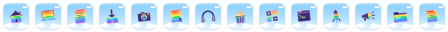 Rainbow icons at 16 points