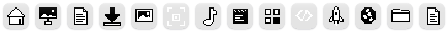Retro icons at 16 points