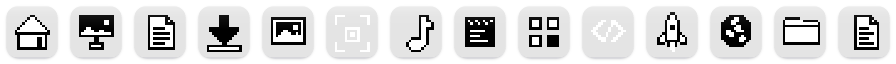 Retro icons at 32 points