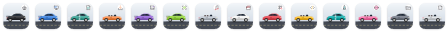 Roadster icons at 16 points