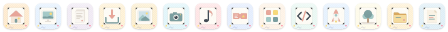 Scrapbook icons at 16 points