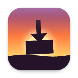 Sunset Downloads folder icon