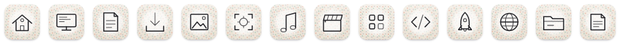 Terrazzo icons at 32 points