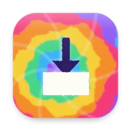 Tie-Dye Downloads folder icon