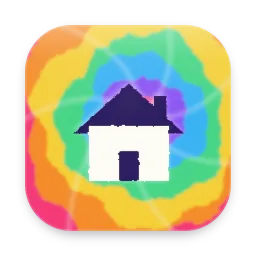 Tie-Dye Home folder icon