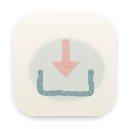 Watercolor Downloads folder icon