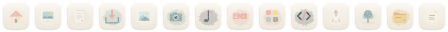 Watercolor icons at 16 points