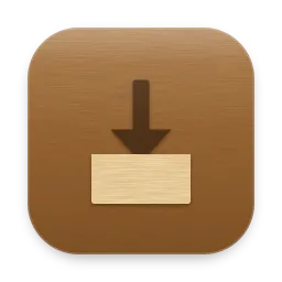 Wood Downloads folder icon